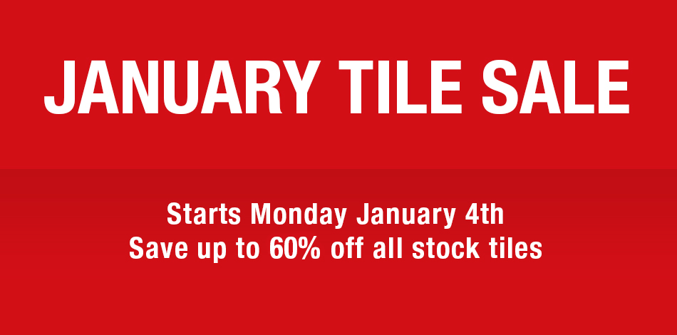 UK Tiles Direct January 60 percent Sale banner 2016