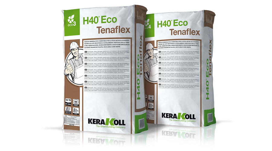 H40 ECO TENAFLEX flexible mineral tile adhesive web image