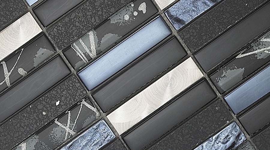 Stone mosaic tiles are a good non-slip tile option for bathroom and wetroom floors