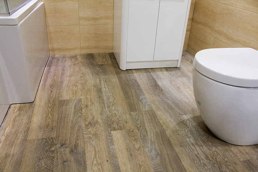 Karndean Knight Tile Arctic Driftwood effect luxury vinyl flooring on display at UK Tiles Direct in Wareham Dorset